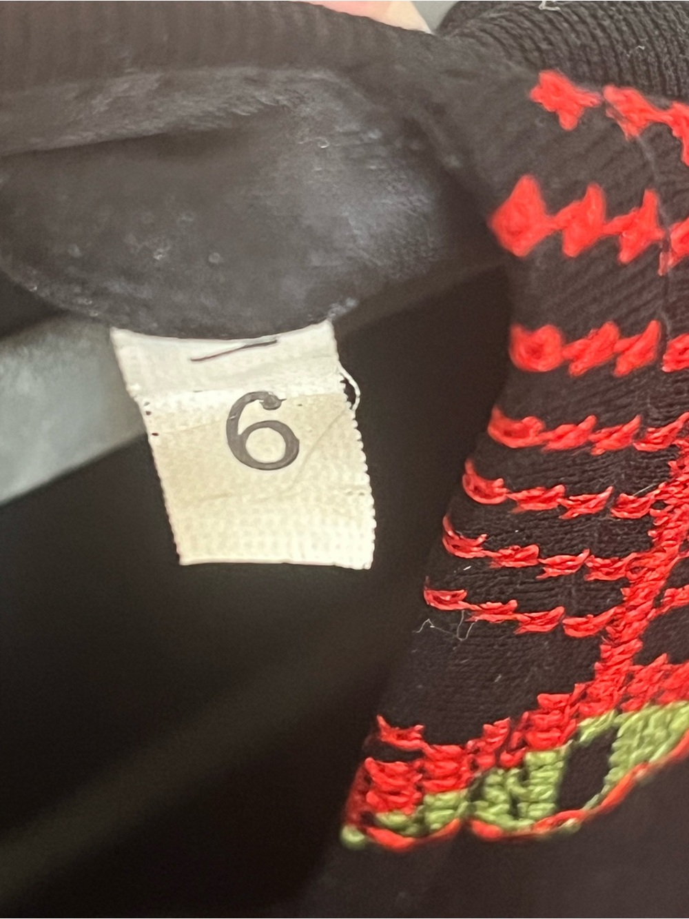 Black and Red Embroidered Palestinian Maxi Dress - Picture 7 of 7